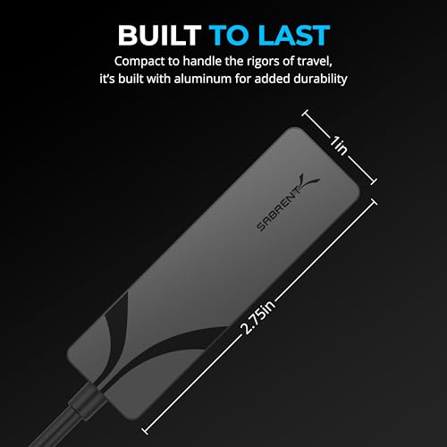 image for SABRENT USB-C to 5G Ethernet Adapter – 5GbE Optimized, USB 3.1 Gen 1