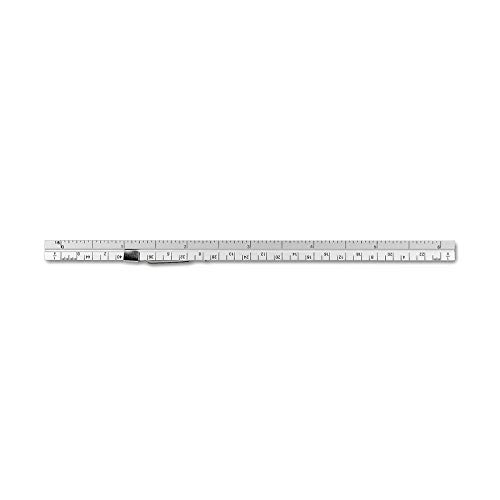 Image of Alumicolor 3611-1 Aluminum Combination Pocket Scale With Clip, 6IN, Silver