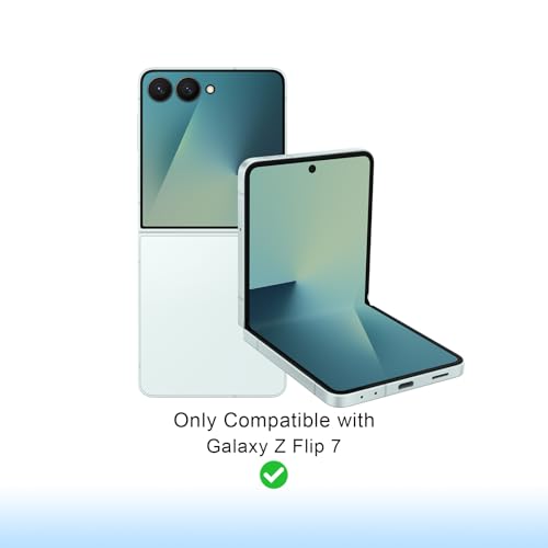 Magnetic for Galaxy Z Flip 7 Case,Military Grade Protection, Lightweight,Slim Fit Drop Protection Rugged Cover for Galaxy Z Flip 7 5G Hard PC Shockproof Protective Phone Clear Blue 27-Flip 7-02-CP by CMYFUTNG - Used condition - Image 2