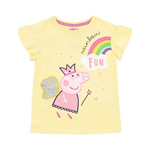 Camiseta de manga corta Peppa Pig amarilla para niñas 4-5 años Cover