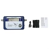 DVB-T Finder con bussola, misuratore di intensità del segnale TV digitale per antenna terrestre, gamma di frequenza 170-860 MHz, segnale acustico e attenuazione, blu