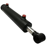 Hydraulikzylinder doppeltwirkend mit Querbohrung im Boden und Querbuchse an der Stange