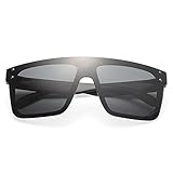 Hochwertige Materialien: Sonnenbrillen bestehen aus hochwertigem Kunststoff und sind langlebig. Diese quadratischen Gläser sind Unisex und für Männer und Frauen geeignet. Es ist auch für große oder kleine Köpfe und jede Art von Gesicht geeignet. Die Brille ist für jedes Klima und Wetter geeignet.