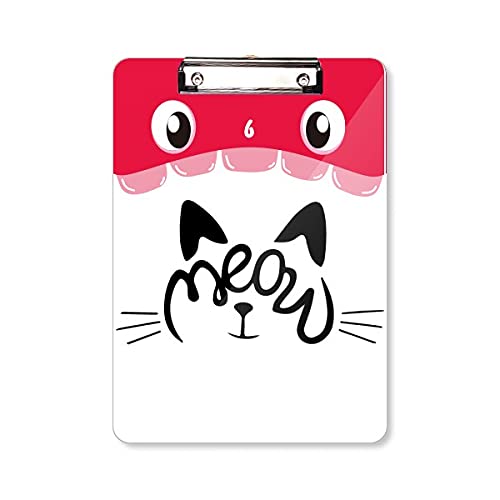 cat miaou cite bricolage design Dossier à tête plate bloc-notes d'apprentissage A4