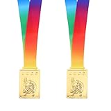 Veemoon Medallas de Judo Doradas de Metal con Diseño Cuadrado, Paquete 2 Piezas, Premio Deportivo para Torneos Escolares y Competencias de Artes Marciales, Recuerdo para Ganadores