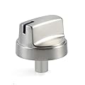 Atgestore WB03X29315 Stove Knob Replacement for GE Stove Parts Stainless Steel KIP 5U06 191D9233 GE Cooktop Knobs JGP5030SLSS JGP5036SL1SS GE Gas Range Burner Control Knob Electric Stove Top Knob 1Pcs