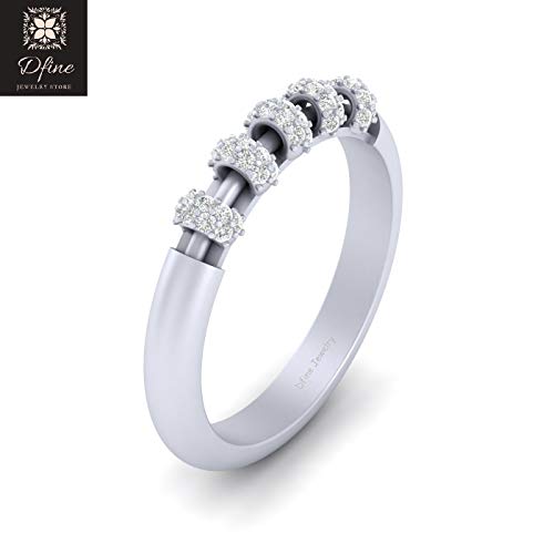 Dfine Jewelry Storesolid 10k White Gold Classic Diamond Wedding Ring Womens Unique Promise Ring For Her Dailymail