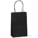 5.25"x3.25"x8" - 50 Pcs - Bagsource Black Kraft Paper Bags, Shopping, Mechandise, Party, Gift Bags