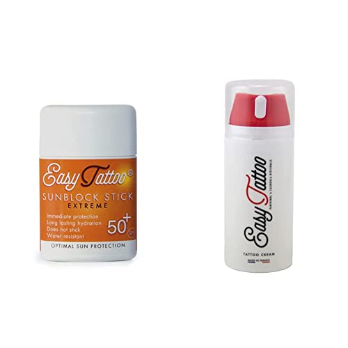 EASYTATTOO EXTREME STICK SOLAIRE 10g & Crème Tattoo, 100 ml