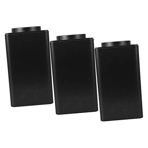 CIYODO 3pcs Tea Tin Canisters Airtight Square Tea Bag Tin Organizer for Loose Storage
