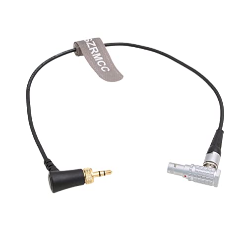SZRMCC Blokowanie kątowe 3,5 mm mikrofony TRS dla Deity TC-1 kabel do kodu czasowego do kąta prawego EXT 9-pinowy czerwony Komodo 6K czerwony V-Raptor 8K