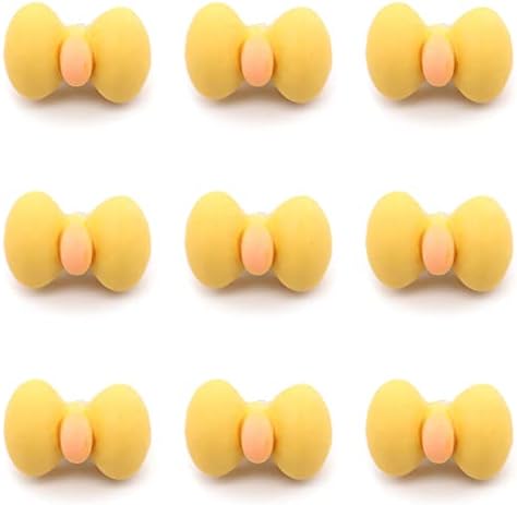 9Pcs Cute Cartoon Replacement Buttons - Colorful Animal Buttons for Kids Shirts Sweaters Clothing Accessories - DIY Handmade Sewing Buttons Bowknot (Yellow) image 3