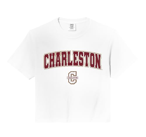 College of Charleston Cougars Arch Logo Comfort Colors Crop Top