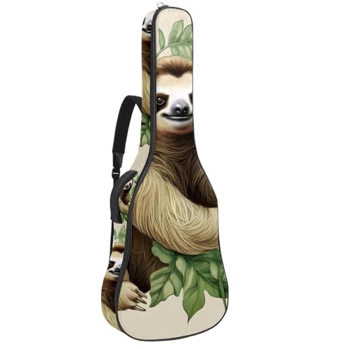 Sac de transport étanche pour guitare acoustique avec plusieurs poches de rangement