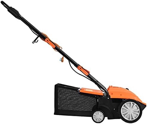 GiantexUK Electric Lawn Dethatcher, 2 In 1 Scarifier and Aerator with 40L Collection Bag and 3 Level Depth Adjustable, Yard Lawn Raker (Orange)