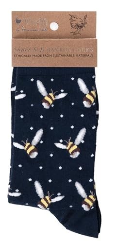 Wrendale Designs - Socken, Biene, Einheitsgröße, 1 Paar, Damen
