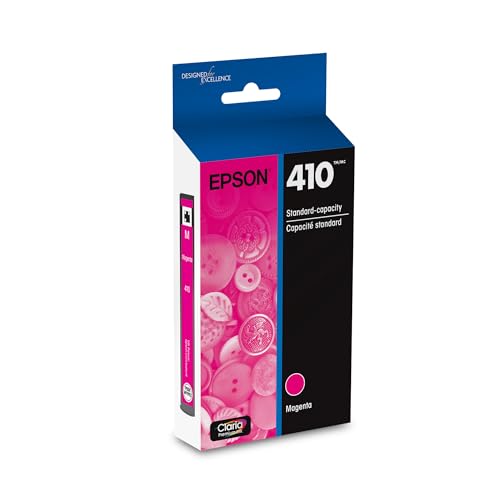 EPSON 410 Claria Premium Ink Standard Capacity Magenta Cartridge (T410320-S) Works with Expression Premium XP-530, XP-630, XP-640, XP-7100, XP-830