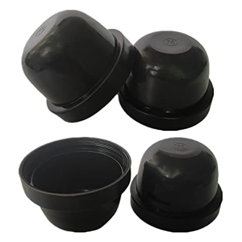 4 Pcs 75mm Headlight Seal Caps LED Headlight Dust Proof Cover Black Rubber Housing Seal Cover Caps for Car LED Headlight HID Xenon Lamp(Black 75mm ) Cover