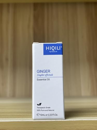 Image of HIQILI Ginger Essential Oil,100% Pure for Belly Fat,Lymphatic Drainage,Massage, 10ml