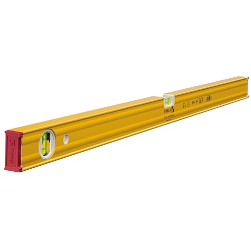 STABILA Wasserwaage Type 80 AS, 90 cm, verstärktes Alu-Profil, 1 Horizontal-Libelle, 1 Vertikal-Libelle, integrierte Rutsch-Stopper, Made in Germany, Gelb STABILA Wasserwaage Type 80 AS, 90 cm, verstärktes Alu-Profil, 1 Horizontal-Libelle, 1 Vertikal-Libelle, integrierte Rutsch-Stopper, Made in Germany, Gelb