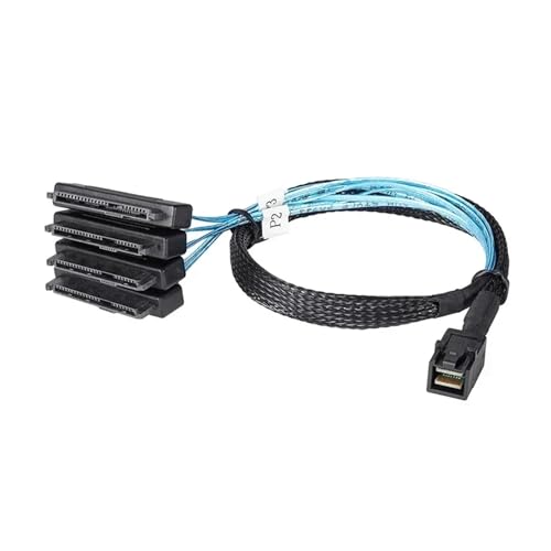 Cable S/AS HD 12G SFF8643 a 4 S/AS 29 Pin SFF8482 1m miniatura 6