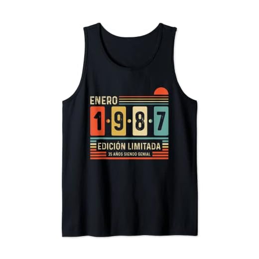 35 Años Enero 1987 Leyenda Regalo 35 Cumpleaños Camiseta sin Mangas