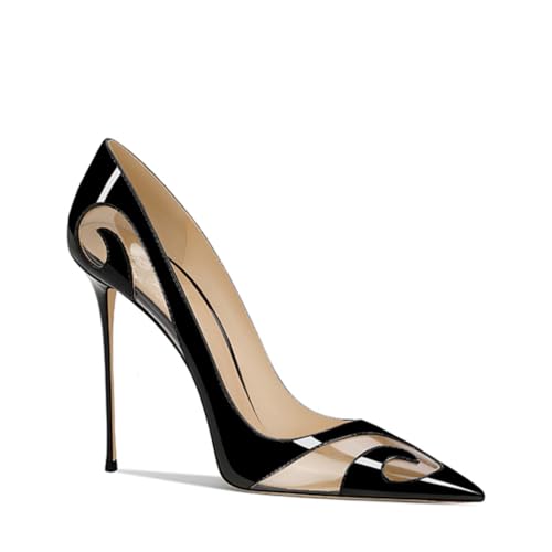 THESHY Women's Closed Pointed Toe Pumps Stiletto High Heels Dress Wedding Party Shoes Slip on Fashion Heels for Women2