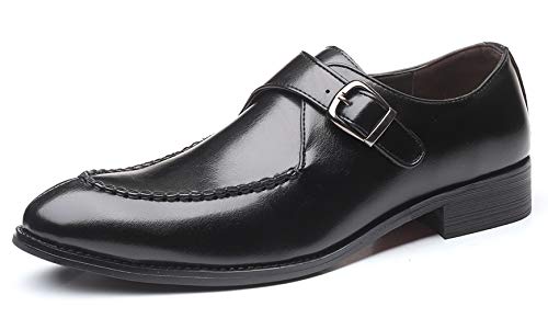 Santimon Mens Monk Shoes Formal Dress Business Casual Comfortable Fashion Slip on Loafer for Men2