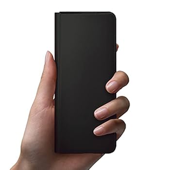 Amazon.co.jp: Galaxy Z Fold3 5G Leather Flip Cover｜ブラック