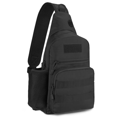 BAIGIO Sling Bag Tactical Military Chest Bag Crossbody Shoulder Bags for Men Women, Cross Body Pack Backpack for Traveling Cycling Sports Climbing Hiking