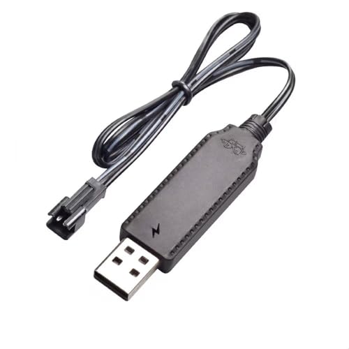 Câble de charge USB 3,6 V 3,7 V pour batteries rechargeables LiPo SM-2 broches utilisées dans les jouets télécommandés, voitures, citernes, camions,...