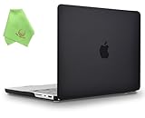 UESWILL Case Compatible with MacBook Pro 14 inch M4 M3 M2 M1 Pro Max Chip & Touch ID, 2024 2023 2022 2021 Release, Smooth Matte Hard Shell Cover + Microfiber Cloth, Black