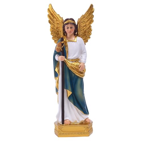Statue de Archange Saint Raphaël, 23cm Figurine Archange Raphael en Résine, Figurines de Collection, Sculpture de l'archange Raphaël, Figurine d'ange de...