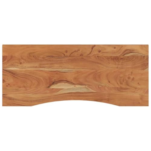 vidaXL Schreibtischplatte, Tischplatte Arbeitsplatte Rechteckig, Platte für Schreibtisch Esstisch, Holzplatte Bürotischplatte, 110x50x2,5cm Massivholz Akazie