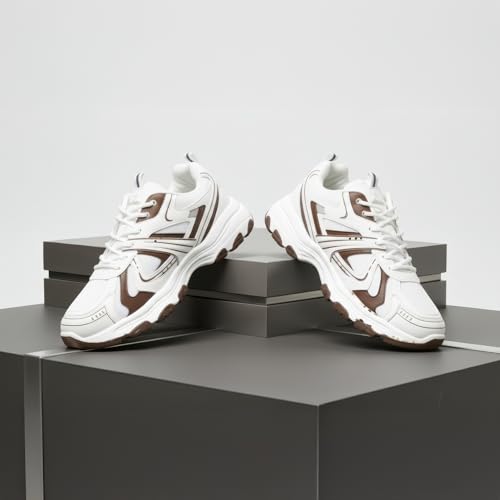 Image of YOHO Tempo Chunky Sneakers for Women|Stylish & Lightweight Casual Sports Shoes for Woman /Girls |Walking, Running, Gym & Everyday Use -0705