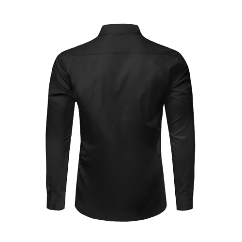 LUPURTY Mens Shirts Long Sleeve Regular Fit for Wedding Prom Business Casual Button Up Dress Shirt for Men2