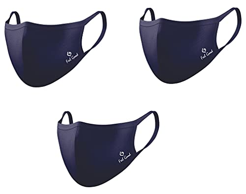 Image of Feel Good Washable Reusable Cotton Cloth Mask Navy Blue Color