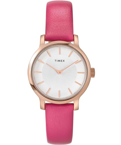 Montre Transcend Timex femme 31 mm petit cadran montre quartz fine bracelet acier doré