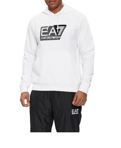 Sweat à capuche homme EA7 Emporio Armani 3DPM62 noir décontracté