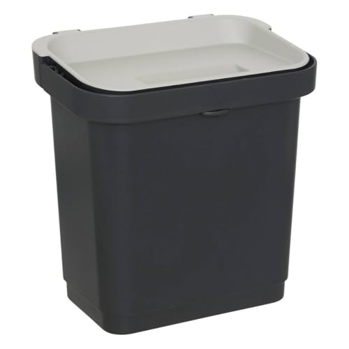 5Five - Basurero Negro - 5L - Diseño Moderno, Accesorio para Cocina y Baño