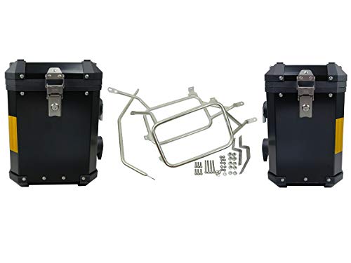 MotorsportGoetz Koffer Satz schwarz Alu Ersatzteil für/kompatibel mit Adventure 1050 1090 1190 1290 R Super Adventure 45+38Liter