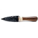 8' Black Obsidian Arrowhead Dagger - Hand-Carved Volcanic...
