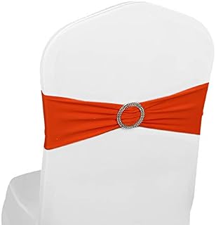 Elastic Stretch Spandex Chair Covers Sashes Bands With Buckle Bows For Wedding Home Party Suppliers Decorations (Royal Blue, 50PCS)