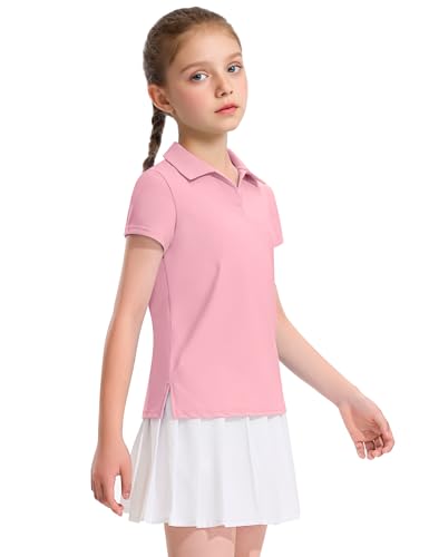 Image of KEREDA Girls Polo Shirts Golf Tennis School Uniform T Shirts Quick Dry Tops