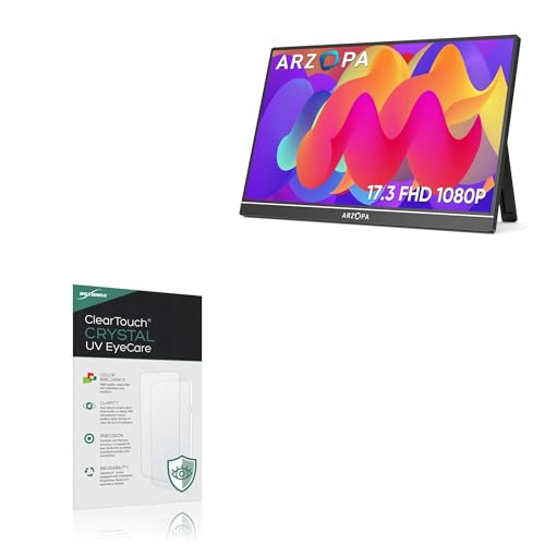 BoxWave Screen Protector Compatible With ARZOPA A1M Portable Laptop Monitor - ClearTouch Crystal Anti-UV EyeCare (2-Pack), Filters out Harmful Blue Light Reduce Fatigue