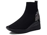 Botín sra. Textil negro XTI - Botín Casual de Tela con Tacón Bajo para Mujer - Color Negro