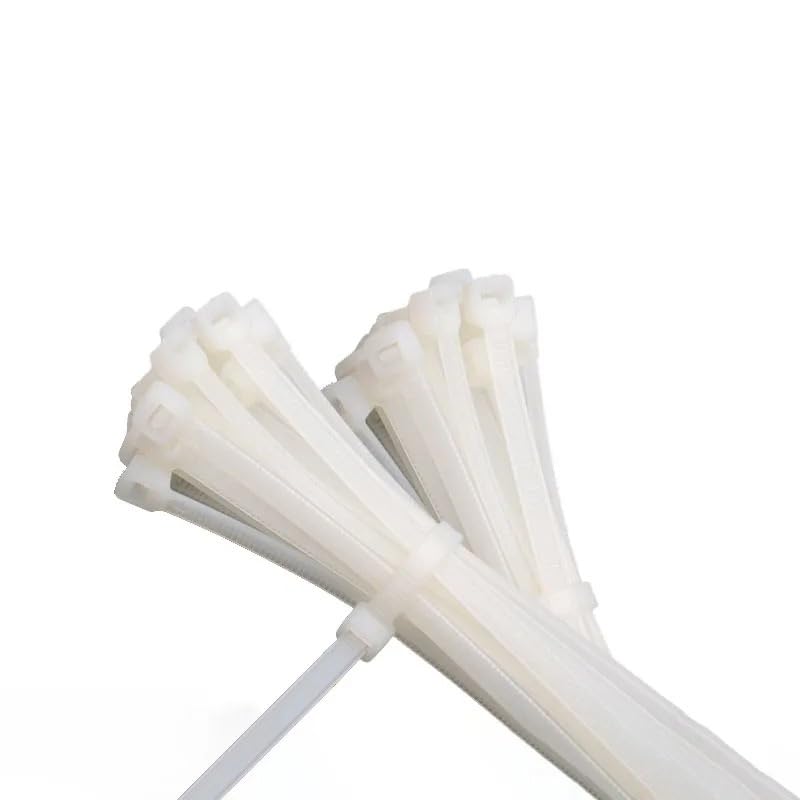 100 Stück selbstschließender Kunststoff-Nylon-Kabelbinder-Organizer, 3 x 100 mm Kabel, Reißverschluss-Management (weiß, 5 x 350 mm)