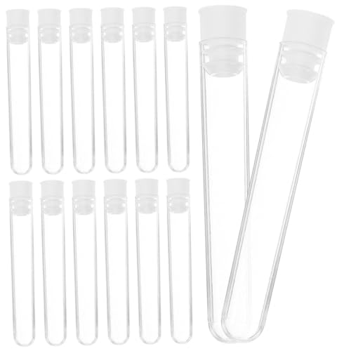 SOLUSTRE 100 Small Test Tubes Plastic Lids 7ml Boys and Kits for Birthday Parties Beads Candy Storage