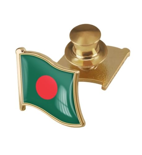 Image of vmcoatdu Country Flag Backs Locking Pin Keepers Locking Clasp Pin Badge International Travel Brooch Metal Alloy Souvenir Pin 0.75x0.7 Inch Small Pin