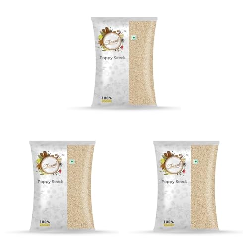 Image of Chounk Spices Natural Poppy Seeds 100 gm Artificial Colors and Preservatives Free | Khus Khus | Khas Khas | Posta Dana | Khaskhas | White | No Coating (Pack of 3)